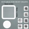 Disposable Square Shower Drain Cover Hair Catcher 20PCS Pack 4X4 inch Mesh Stickers Kitchen Bathroom Shower Bathtub for Human and pet Hair